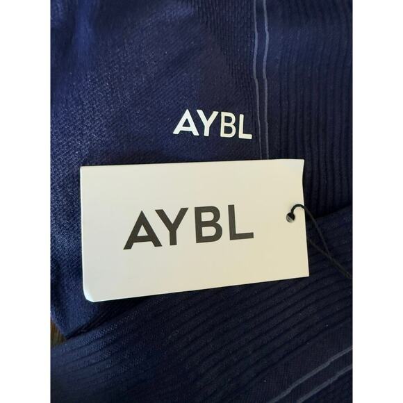 NWT AYBL Reflex Seamless Leggings Womens Size XS Royal Blue Ribbed Compression - Picture 7 of 7